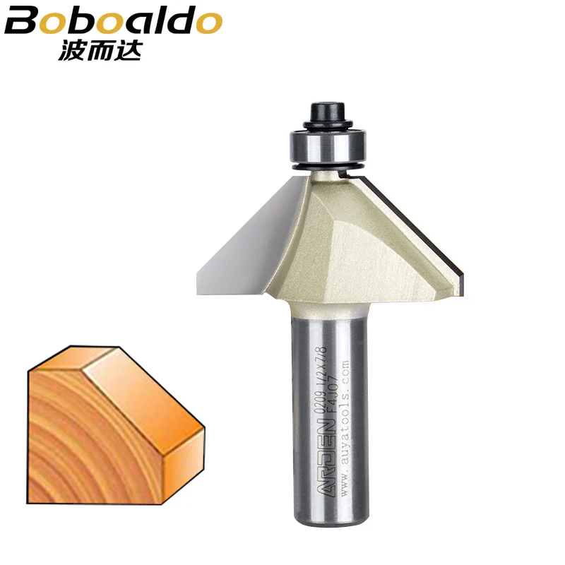 Bevel Trim Chamfer Cutter 45Deg Two Flute Carbide Tipped Exchangeable