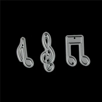 

3pcs Music Note Design Metal Cutting Dies Stencils For DIY Scrapbooking/photo Album Decorative Embossing DIY Paper Art Cards