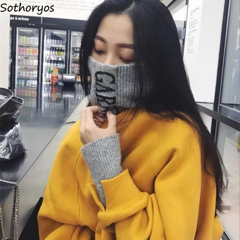 Online Sudaderas con capucha mujer cuello alto más terciopelo cálido sudadera estudiante más grueso suelto Casual todo fósforo Harajuku manga larga Mujer Simple