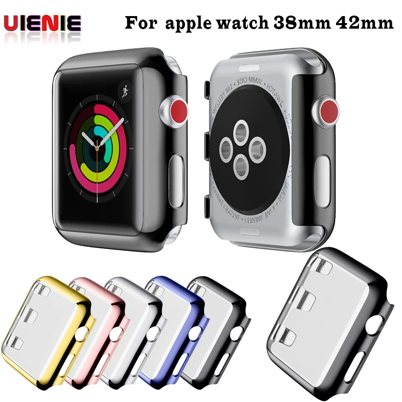 smart watch accessory For Apple Watch 3 2 360 Built In colorful PC Screen Protector Cover Full Case For Iwatch 38MM 42MM 2 3