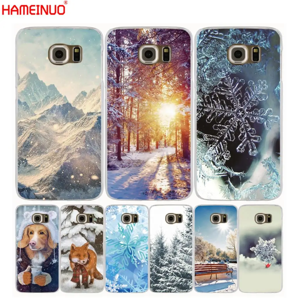 

HAMEINUO winter snow Snowflake cell phone case cover for Samsung Galaxy A3 A310 A5 A510 A7 A8 A9 2016 2017 2018