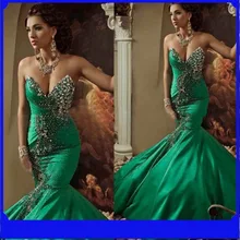 Gorgeous Green V neck font b Arabic b font Style Evening font b Dress b font