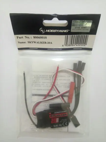 

10 PCS/LOT Hobbywing Skywalker 20A Brushless ESC Speed Controller W/ UBEC For RC Airplane Helicopter FPV Accs