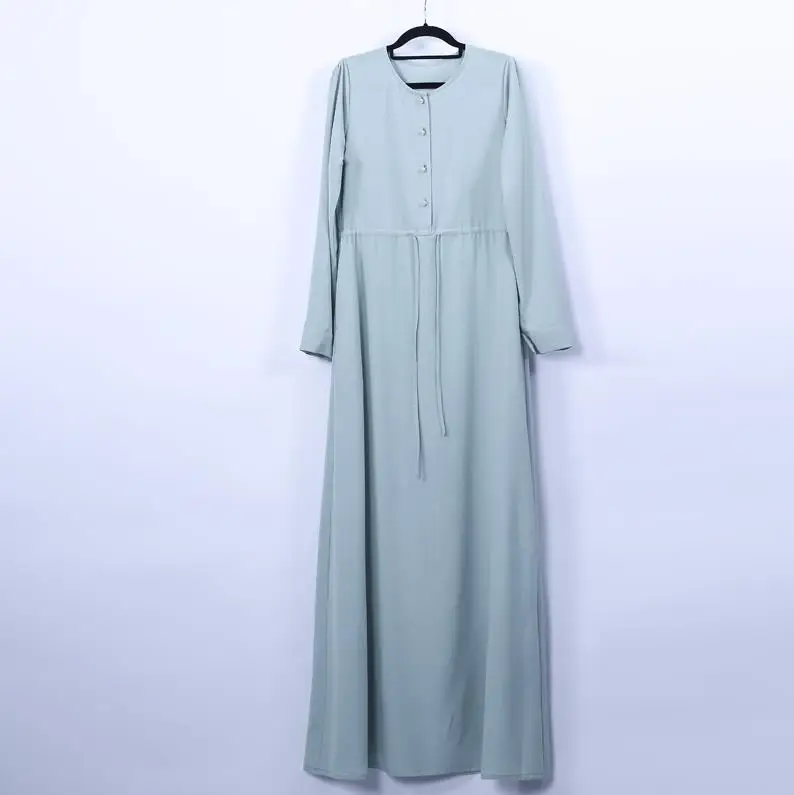 Mint green dress Abaya Дубай Арабский мусульманский хиджаб Sukienka Макси платье длинное abaya s Чадра Женская кафтан Elbise Eid Morrocan турецкие платья - Цвет: Mint green dress