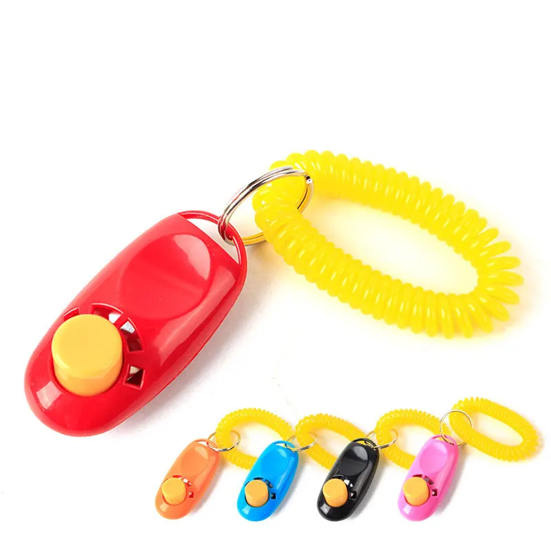 

5 Color Adjustable Sound Dog Clicker with Key Chain Pet Puppy Training Toys Clicker Obedience Cat Training Trainer Pet Suppl