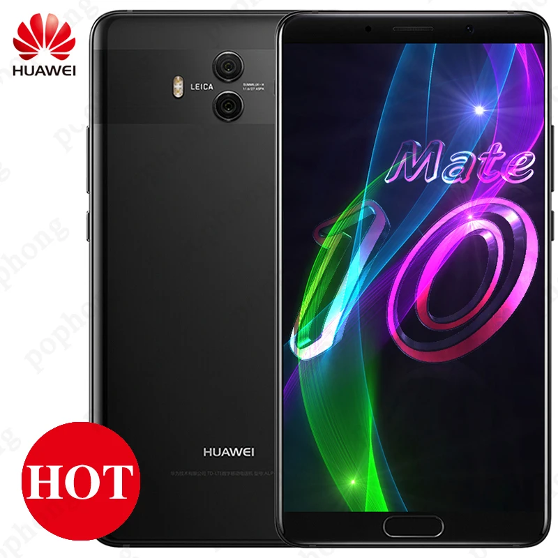 

Global Firmware Huawei Mate 10 Cell phones Android 8.0 3D Curved Glass 5.9"2560*1440P 4000mAh Fingerprint Octa Core 2.36GHZ