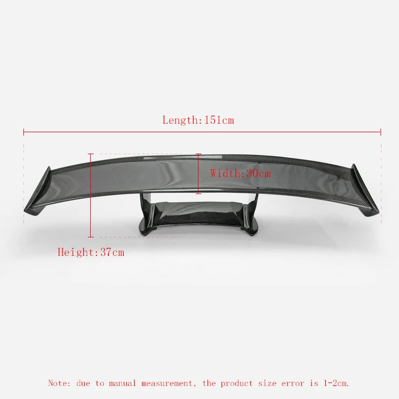 Car Accessories For Nissan R35 GTR N-ATTK Style Carbon Fiber Rear Spoiler(Included Light) Glossy Finish Trunk Wing High Leg Kit