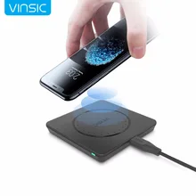 Vinsic Qi Wireless Charger Charging Pad for iPhone 8 8+ iPhone X Samsung Galaxy S7 Edge S6 Note 5 and Qi Enable Device