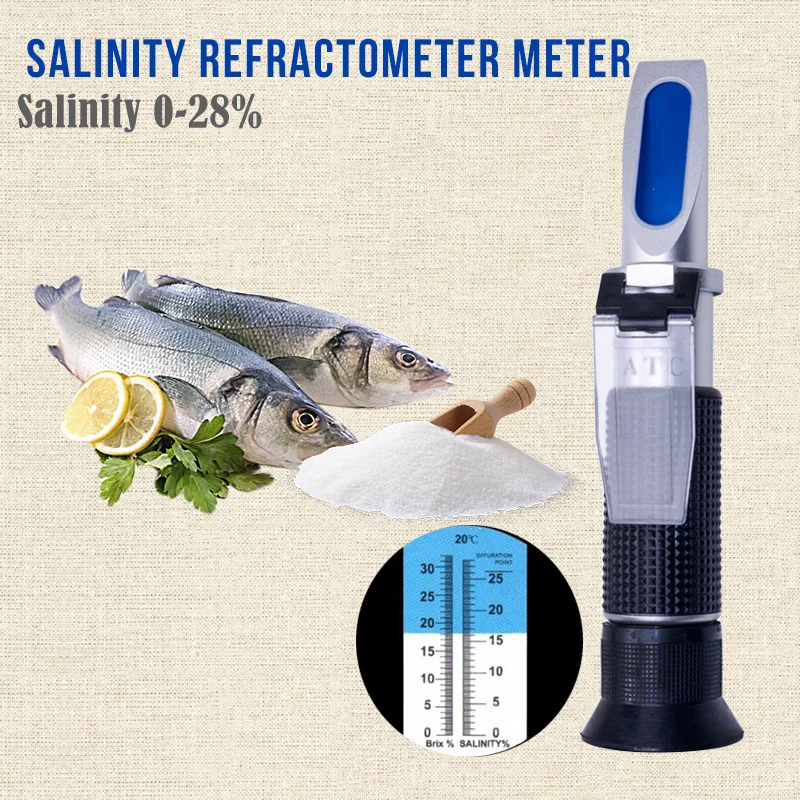ATC Portable Salinity Refractometer Salinometer Food Salinity