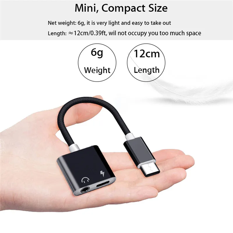 

For huawei p30 p20 pro mate 20 USB Type C To 3.5mm Earphone Jack Adapter Aux Audio Cable Headphone Charger Charging Converter