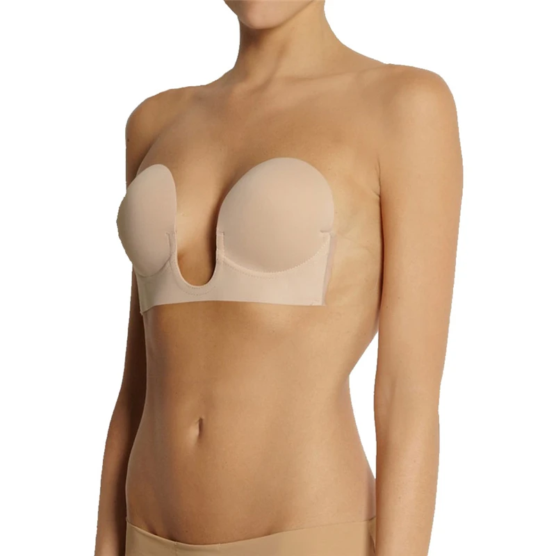 

LELINTA Sexy Women Strapless Backless Seamless Invisible Bra Self-Adhesive Push Up Free Stick On Wedding Dress Women Underwear
