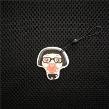 1 шт./лот UID; запасной мультфильм перезаписываемая карта 13,56 МГц Китайский Магия 1 K S50 nfc-устройства маркер брелок для ключей с рчид кольцо цепи IC клон