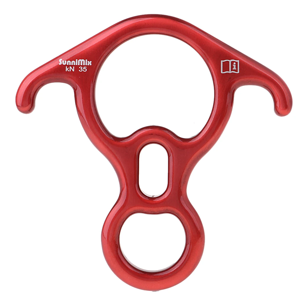 MagiDeal 32KN Large Rappel Ring Belay Device Bent Ear Rappelling Gear