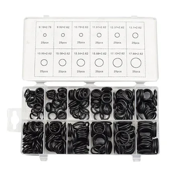 

300PCS Universal Metric Rubber O-Ring Assortment Set Gasket Automotive Seal Kit Washers #4m22
