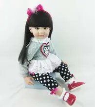 Muñeca reborn de 60 cm con diadema rosa