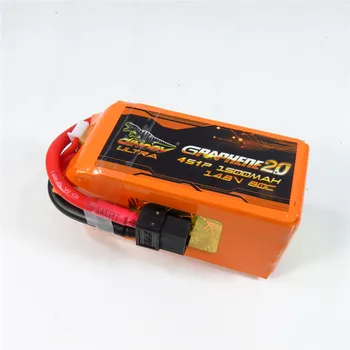 

Giant Power DINOGY ULTRA GRAPHENE 2.0 14.8V 1500mAh 80C 4S Rechargeable Lipo Battery XT60 Plug For RC FPV Racing