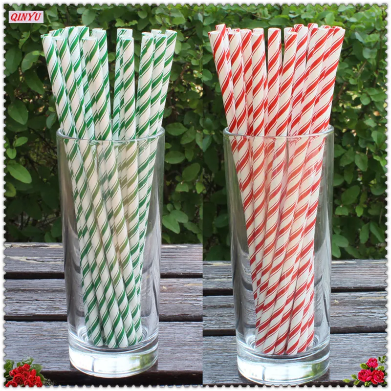 Color Stripe Straw Environmental Paper Straws Paper Drinking Straws for