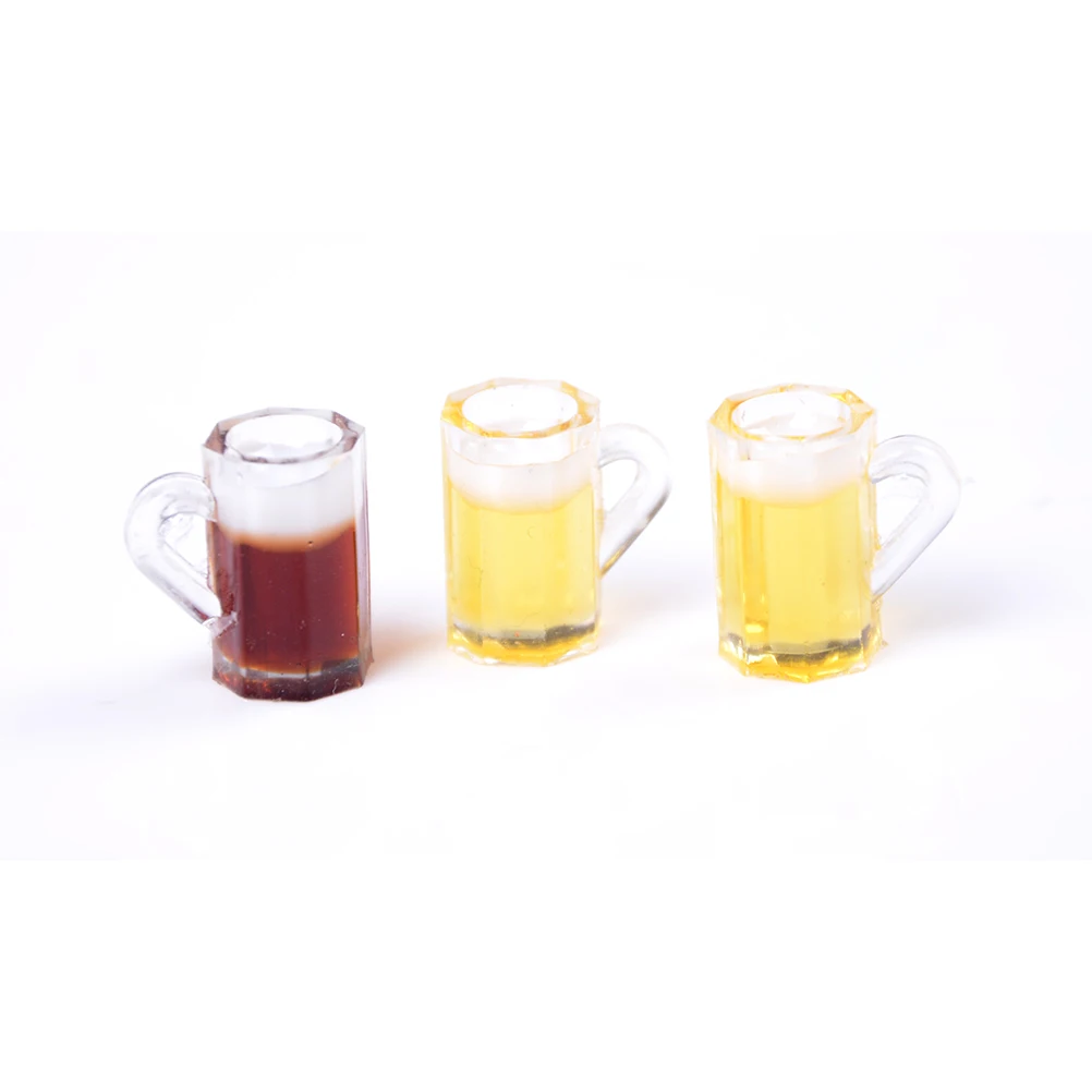 

1Pc Mini Cups Goblet Doll House Beer Cups Miniature Kitchen Toys 1:12 Dollhouse Mini Beer Cups Kawaii Miniature Drink Japanese