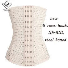 Wechery размера плюс корзелеты, пояса-Корсеты и бюстье для похудения со стальными косточками под грудью корсет сексуальное женское белье корсаж Korsett XS-5XL