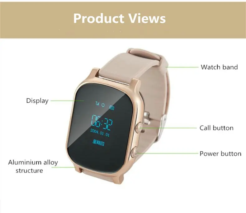 OLED экран T58 смарт gps wifi трекер локатор анти-потеря часы для детей старшего возраста детей студентов умные часы с SOS дистанционным монитором