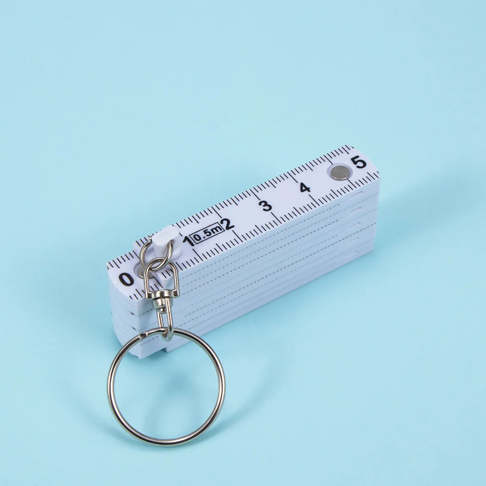 

Hot New 1 Pc Portable Folding Ruler Tape Key Chains Measuring Tool KeyRing Practical Durable Fold Ruler Tape Key Chains