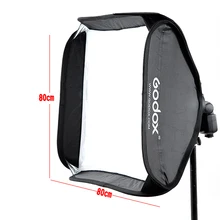 Godox 80×80 cm Bolsa de Kit de Cámara Flash de Estudio Softbox fit Bowens Montaje Elinchrom