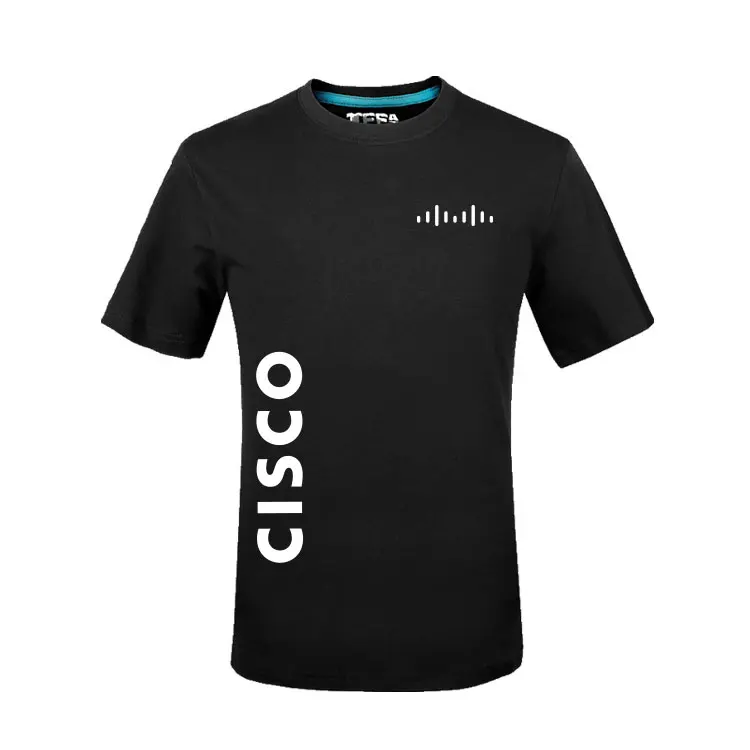 

It fans summer short-sleeved Cisco T-shirt work clothes clothing solid colour T