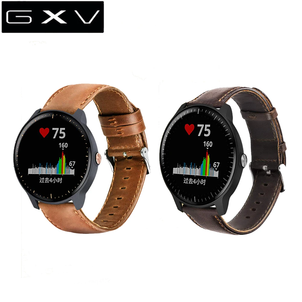 GXV сменный ремешок из воловьей кожи для Garmin Vivoactive 3/Vivoactive 3 Music/Forerunner 645 Music Smartwatch |