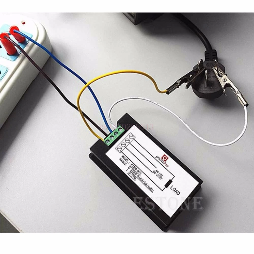 Цифровой вольтметр с ЖК дисплеем амперметр AC 80 260V 20A|power meter|watt power metervolt watt meter |