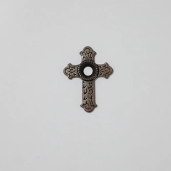 

(KB801) 10pc Western Cross Bezel Concho Saddlery Concho Copper