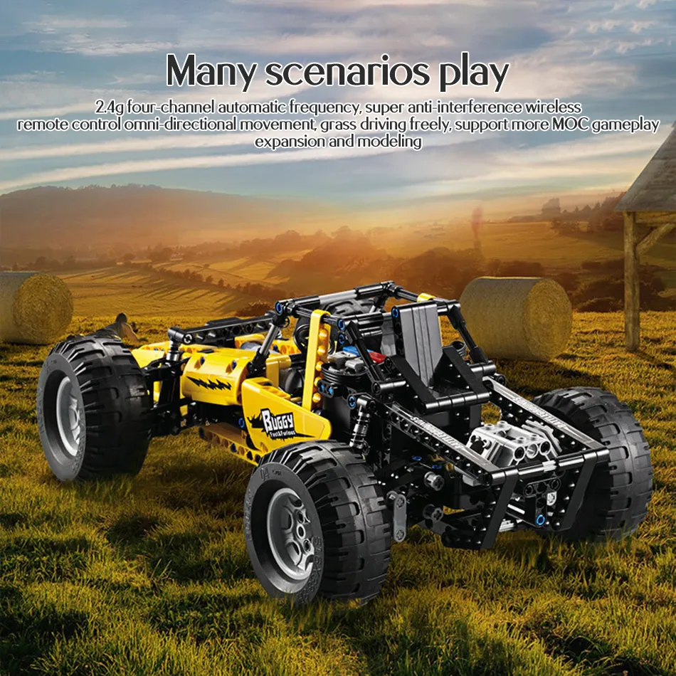 522 шт. Technic RC Автомобиль 2,4G вездеход RC супер спортивная машина скоростные чемпионы строительные блоки кирпичи игрушки для детей