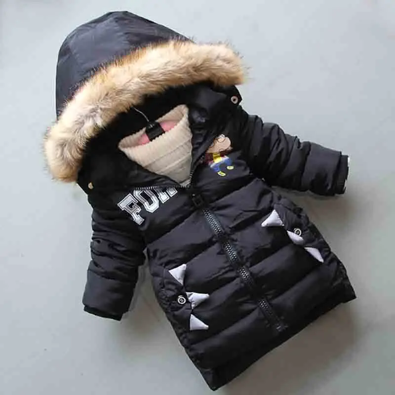 

BibiCola winter children boys down cotton jackets new boys thick warm hooded snow outerwear kids snow jacket fit for 3-7Y boy