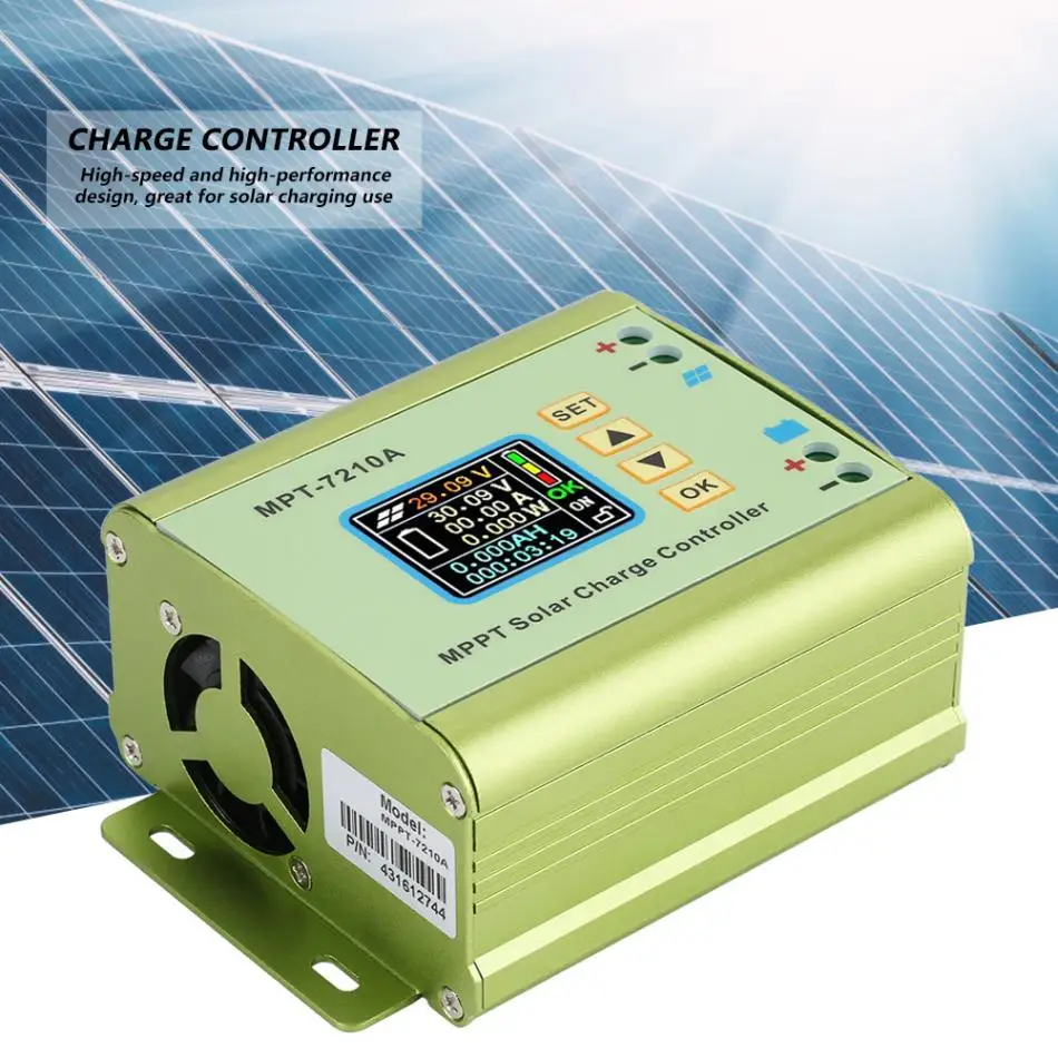 Mppt Solar Charge Controller Lcd Display Lithium Battery 24v 36v 48v 60v  72v Boost 0-10a Solar Panel Charger Regulator Mpt-7210a - Solar Controllers  - AliExpress