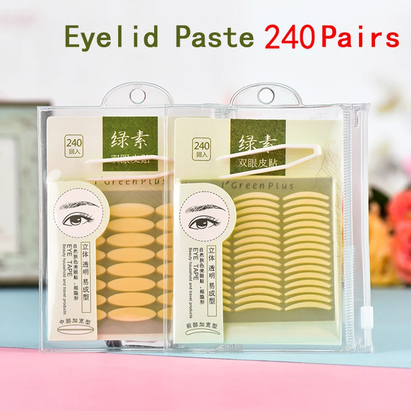 

480pcs Eyelid Paste Sticker Wide Slim Invisible Transparent Double Eye Tape With Tweezers Japan Beauty Cosmetics Makeup Tools