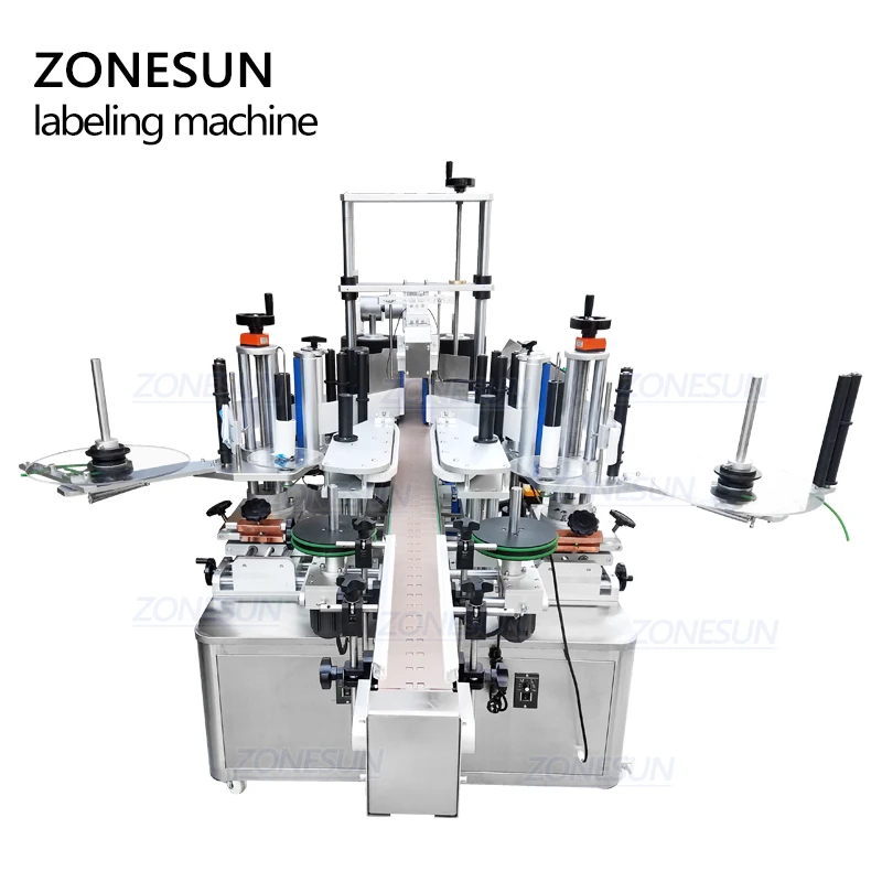 ZONESUN Автоматическая двухсторонняя машина для нанесения этикеток наклейка