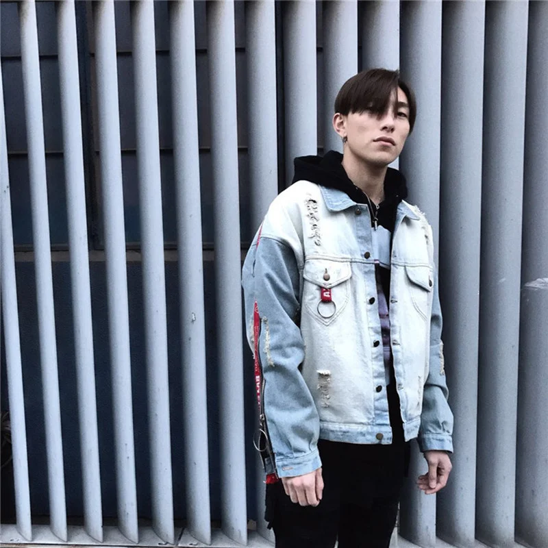 Женская джинсовая куртка повседневная весенне осенняя|bomber denim jacket|ripped jacket womenjacket