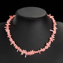 AMOURJOUX Новое поступление розовый красный белый натуральный Коралловая цепочка колье для женщин женские богемные ювелирные изделия