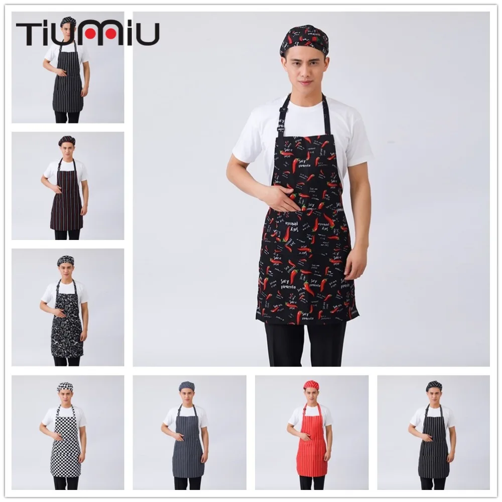 Buy 7 Colors Chef Aprons Grid Striped Chili Forks