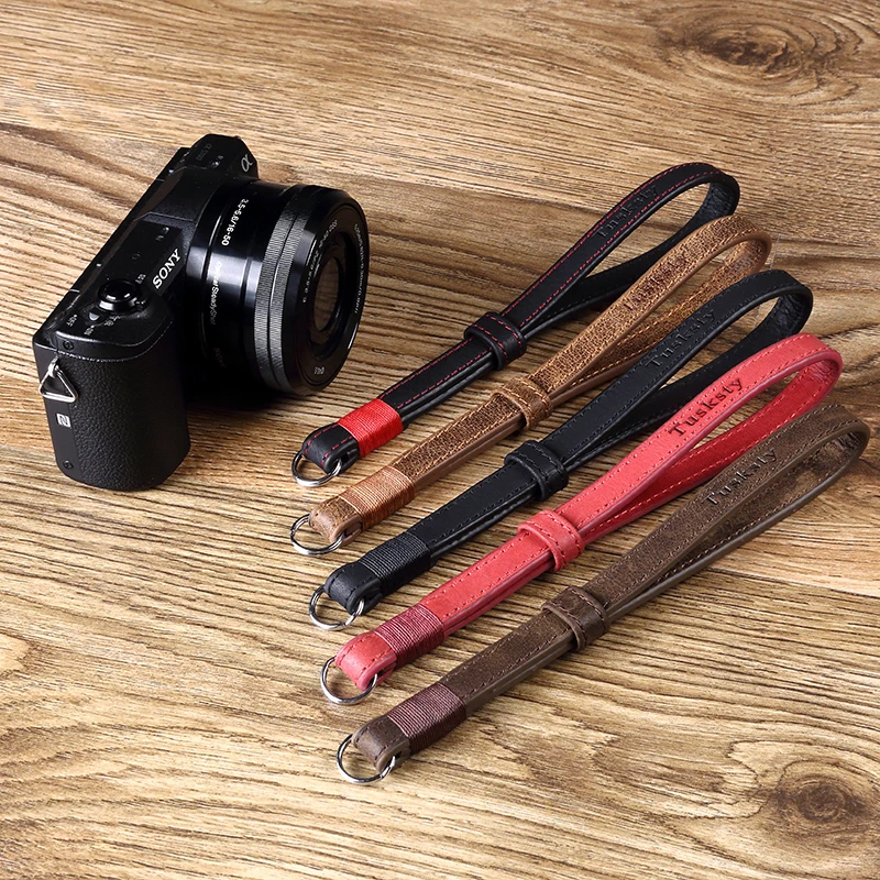 

LXH Camera Genuine Leather Wrist Strap Hand Strap For Sony Fujifilm Nikon Olympus Canon Leica DSLR Camera Grip Strap