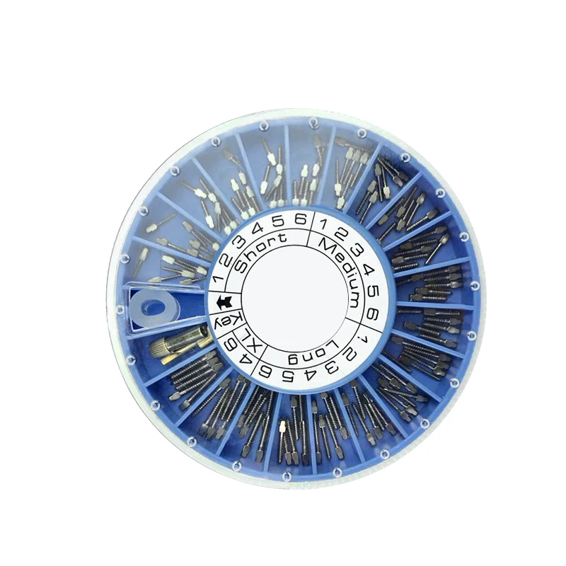 

120Pcs Dental Ortho Assorted Pure Titanium Conical Screw Posts Refills
