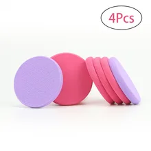 Мягкий спонж для нанесения пудры слоеная круглая губка для мытья макияжа инструмент(случайный цвет) 5 шт Цвет