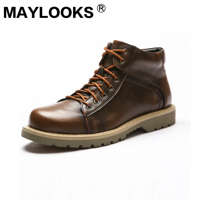 

Men's boots Martin boots men's leather men's boots retro military boots men's shoes M-19970