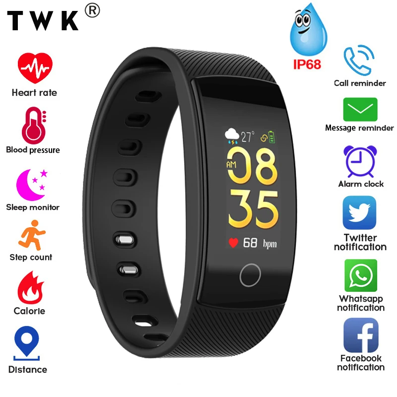 

Men's Smart Watch with Blood Pressure Measurement Hear Rate Monitor Smart Band Fitness Tracker Sports Watches for Samsung apple