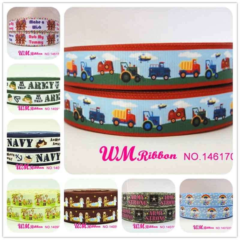 

Q&N ribbon 7/8inch 22mm car webbing printed grosgrain ribbon 50yards/roll for headband hair tie free shipping