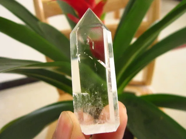 

A++ Natural Clear white crystal quartz stone Point Crystal Column gem Stonehome decoration Wholesale 50mm-60mm