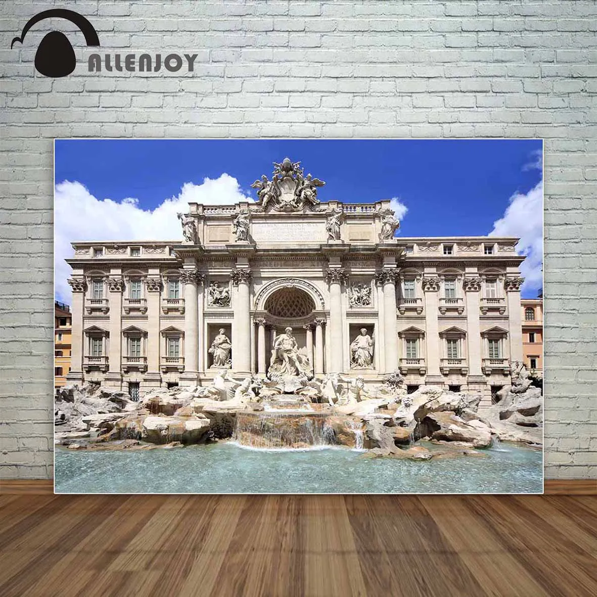 Allenjoy Италия фонтан Треви Римский свадебный фон Красивая архитектура голубое небо фотосессия украшения для фотосессии