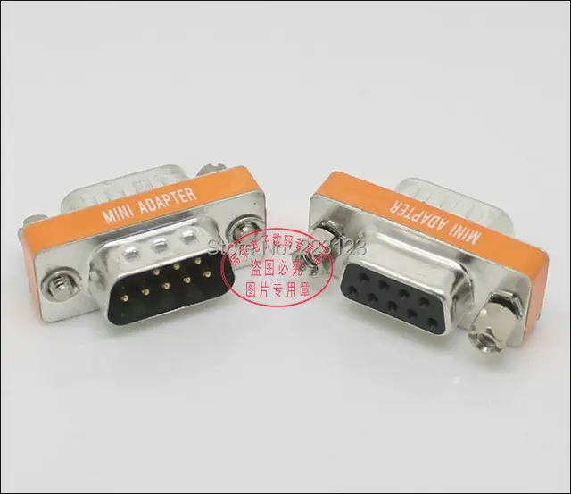 DB9 male to female Crossover Converter plug , RS232 Connector , 9 pin