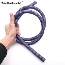 Фиолетовый силиконовый шланг для кальяна всего 1,5 м Длина Шиша кальянная трубка трубы инструменты Sheecha/Chicha/Narguile аксессуары TGUAN0233