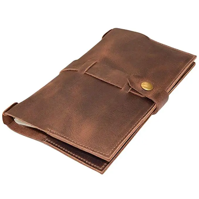 

Genuine Leather Pocketbook Riveted Field Note Cover Notebook Journal Case Diary Writer Handmade Portfolio 5 x 8.25 inch