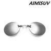 AIMISUV Round Rimless Sunglasses Men Matrix Morpheus Men's Classic Clamp Nose Glasses  Mini Frameless Brand Design Glasses UV400 ► Photo 2/6